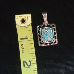 Vintage 90's Sterling Silver and Turquoise Pendant